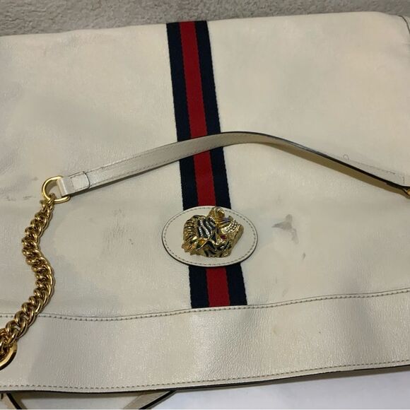 GUCCI Ivory Calfskin Large Rajah Chain Tote authentication certificate - Picture 11 of 16